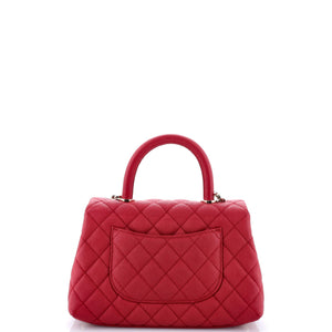Coco Top Handle Bag Quilted Caviar Mini