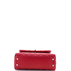 Coco Top Handle Bag Quilted Caviar Mini