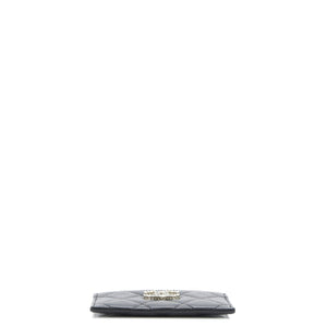 Crystal CC Card Holder Quilted Caviar
