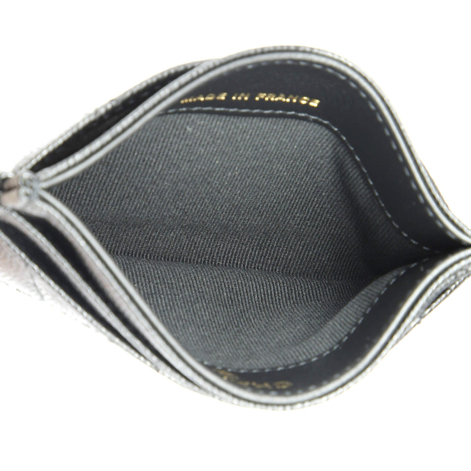 Crystal CC Card Holder Quilted Caviar