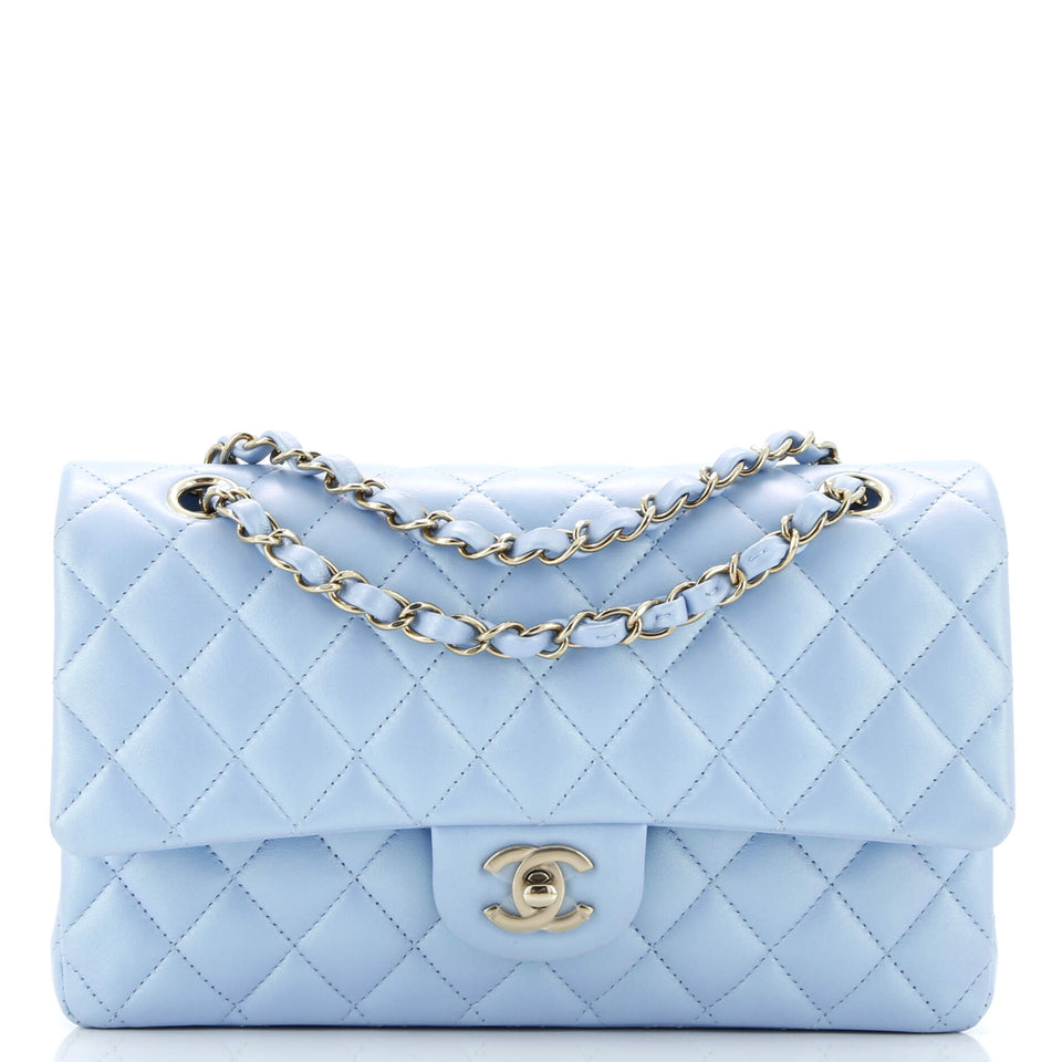 Classic Double Flap Bag Quilted Iridescent Lambskin Medium