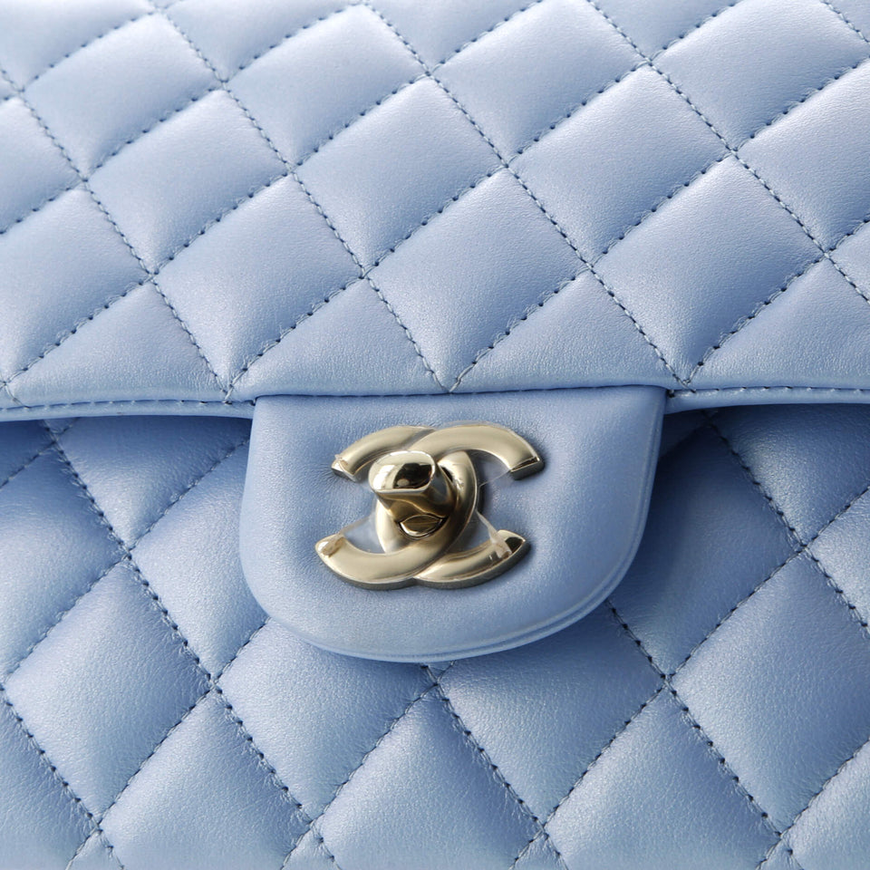 Classic Double Flap Bag Quilted Iridescent Lambskin Medium