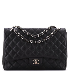 Vintage Classic Single Flap Bag Quilted Caviar Maxi