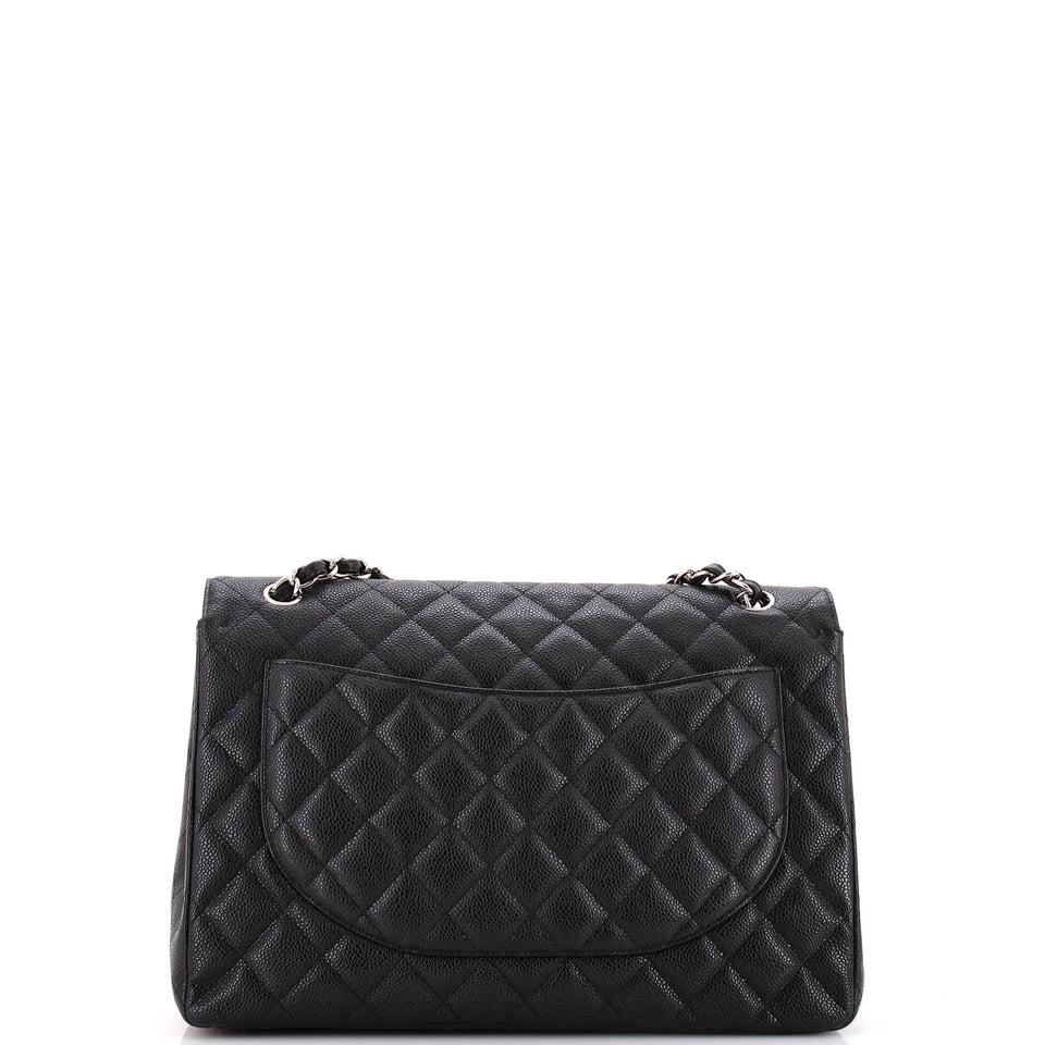 Vintage Classic Single Flap Bag Quilted Caviar Maxi