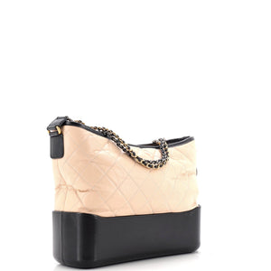 Bicolor Gabrielle Hobo Quilted Aged Calfskin Medium