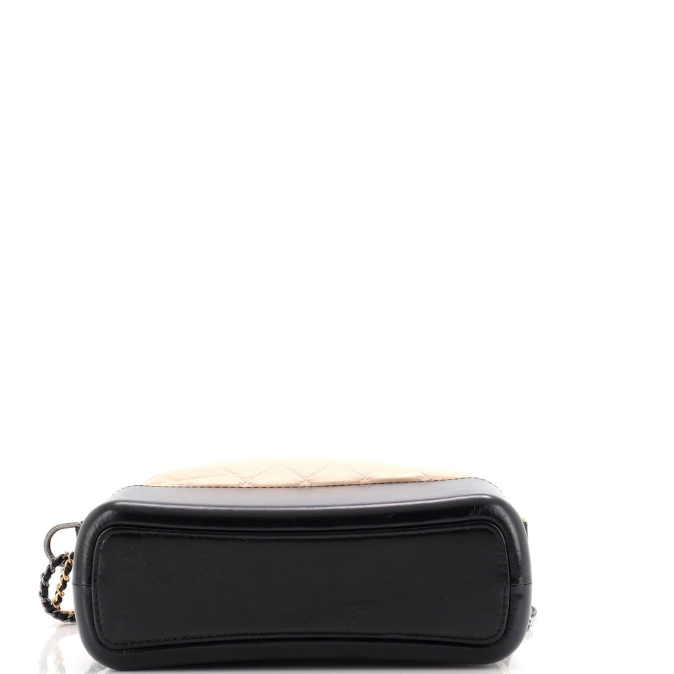 Bicolor Gabrielle Hobo Quilted Aged Calfskin Medium