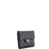 CC Compact Classic Flap Wallet Quilted Caviar