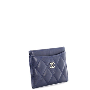 Classic Card Holder Quilted Caviar