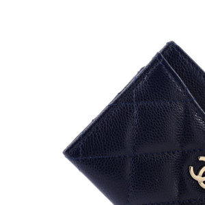 Classic Card Holder Quilted Caviar