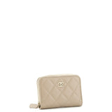 CC Zip Coin Purse Quilted Caviar Small