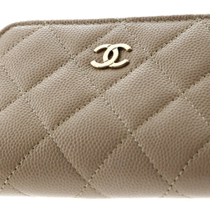 CC Zip Coin Purse Quilted Caviar Small