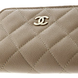 CC Zip Coin Purse Quilted Caviar Small