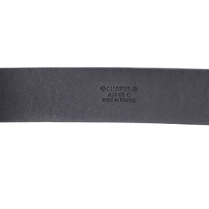 CC Buckle Belt Leather with Crystal Embellished Metal Medium