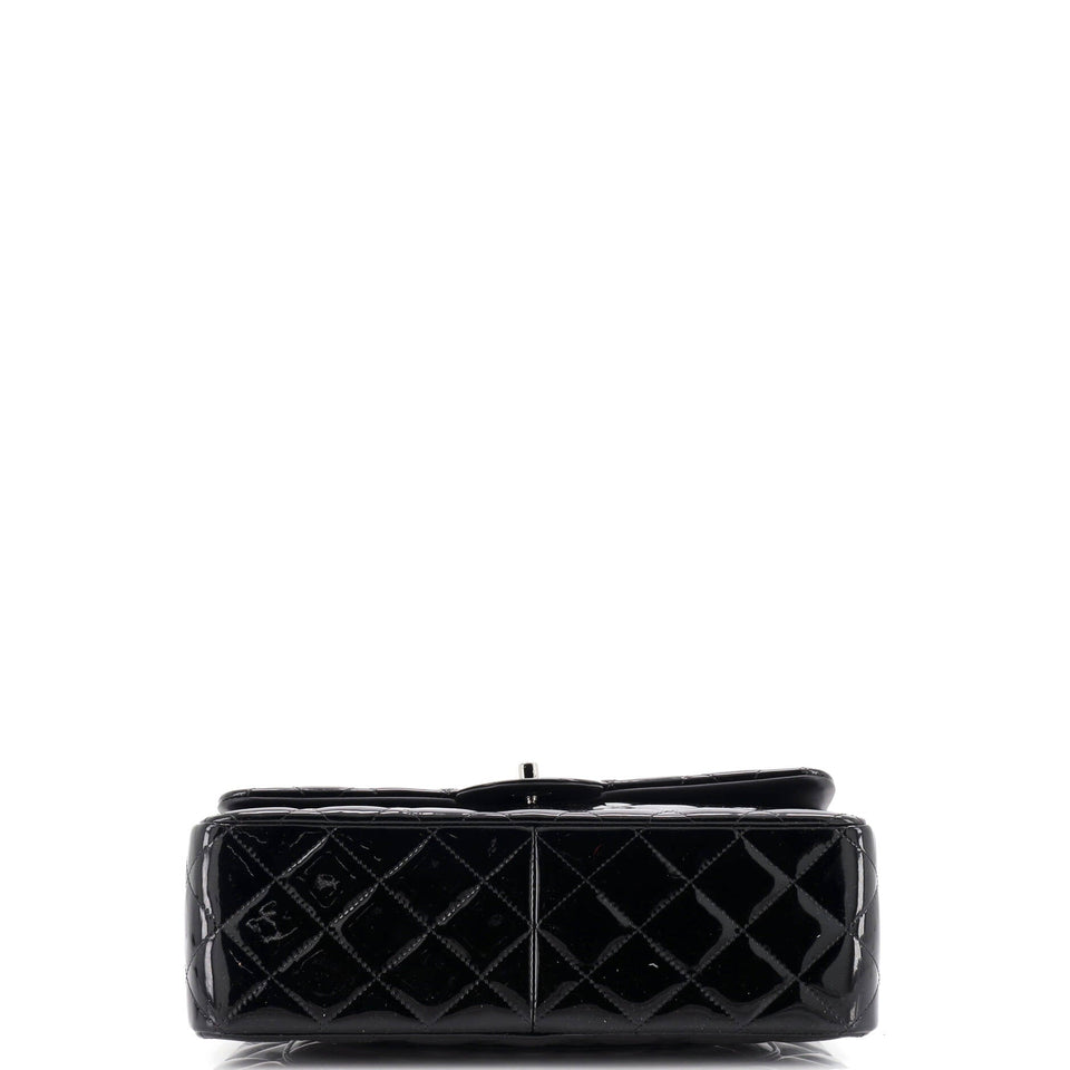 Classic Double Flap Bag Quilted Patent Jumbo