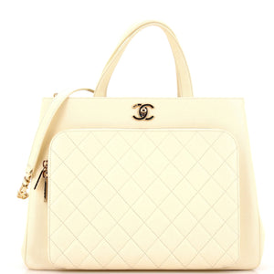Business Affinity Tote Quilted Caviar Large