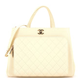 Business Affinity Tote Quilted Caviar Large