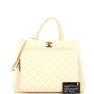 Business Affinity Tote Quilted Caviar Large