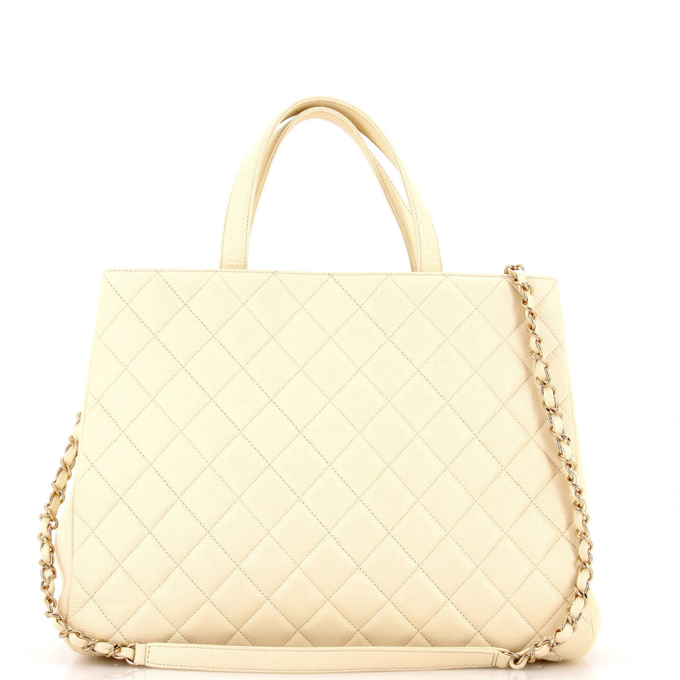 Business Affinity Tote Quilted Caviar Large