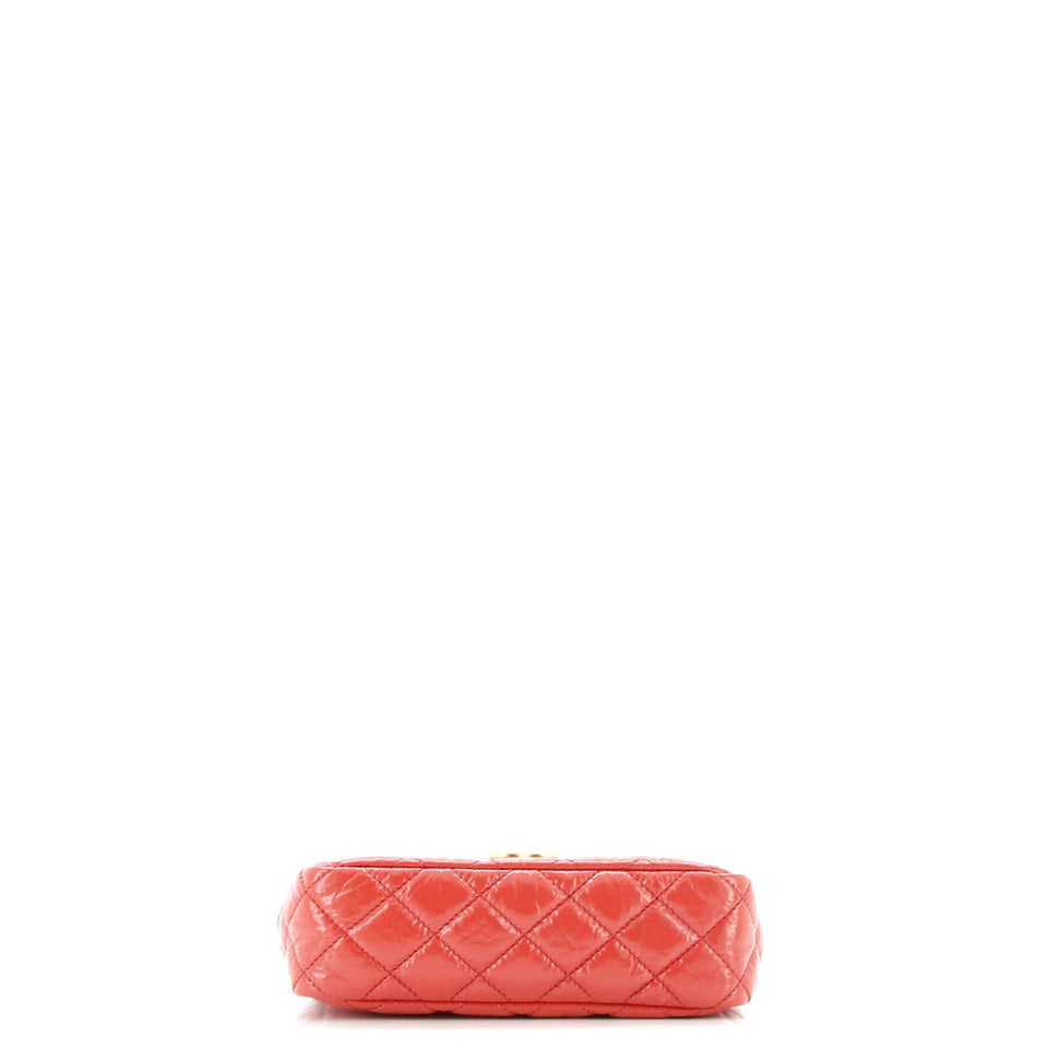 Wavy CC Hobo Quilted Crumpled Calfskin Small