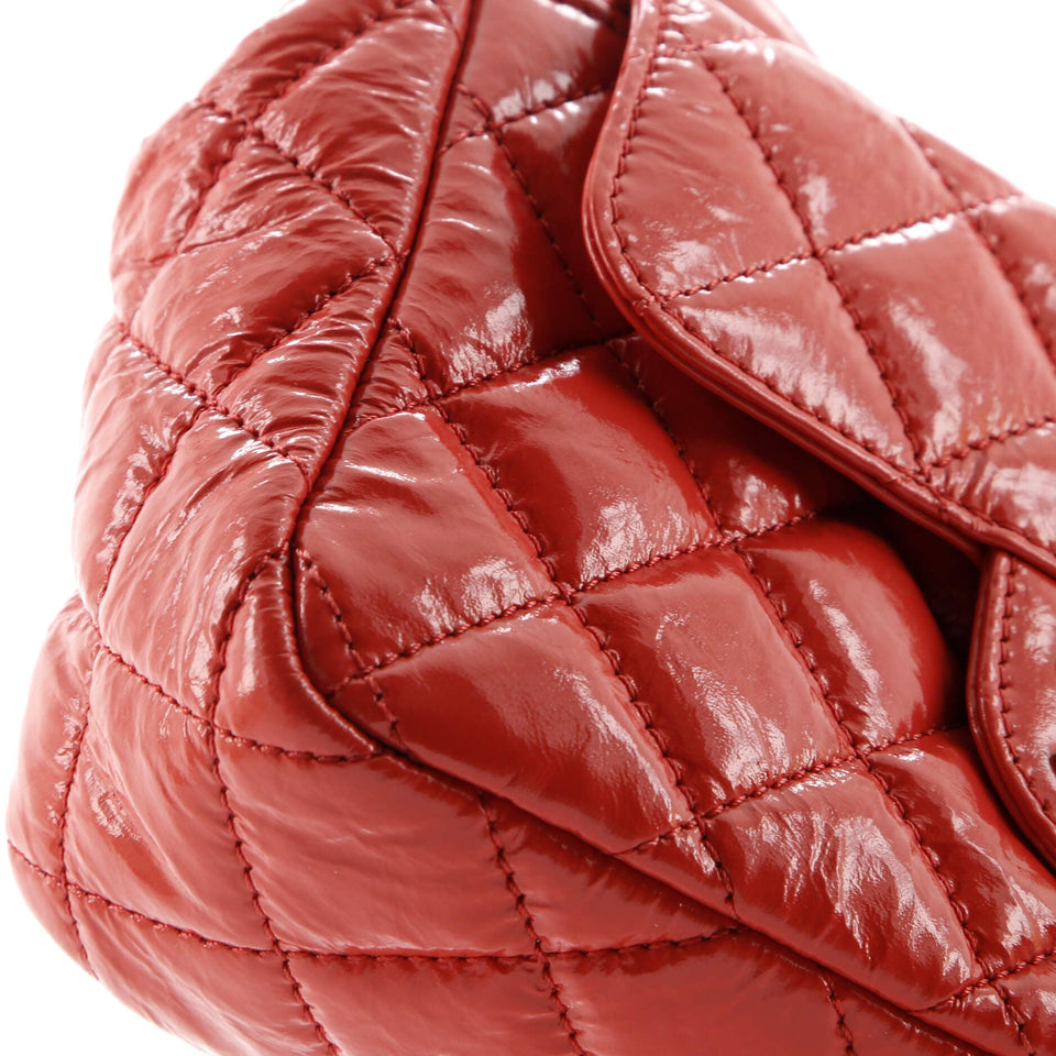 Wavy CC Hobo Quilted Crumpled Calfskin Small