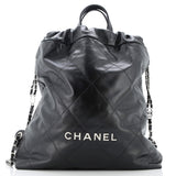 22 Chain Backpack Quilted Calfskin Large
