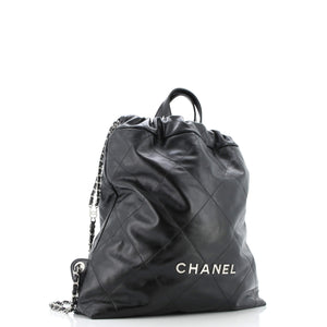 22 Chain Backpack Quilted Calfskin Large