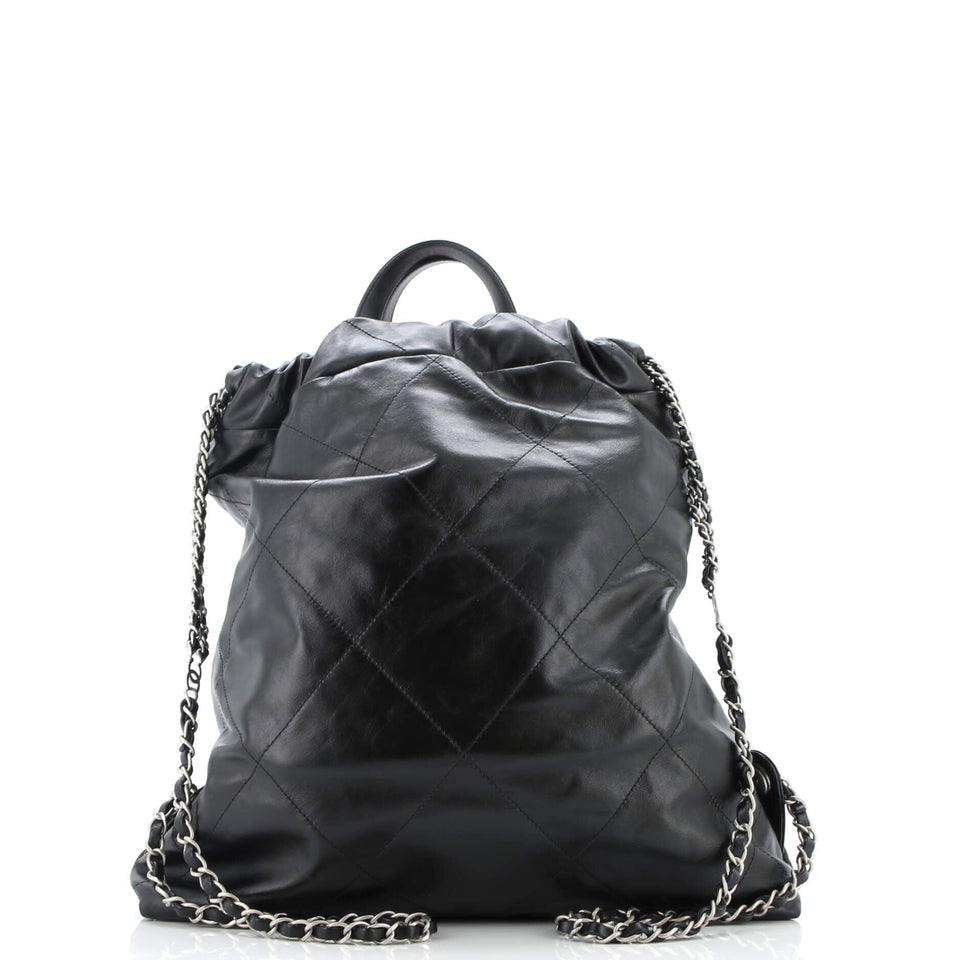 22 Chain Backpack Quilted Calfskin Large