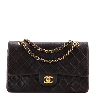Vintage Classic Double Flap Bag Quilted Lambskin Medium