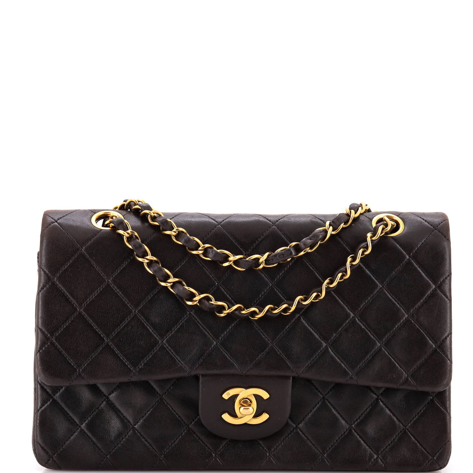 Vintage Classic Double Flap Bag Quilted Lambskin Medium