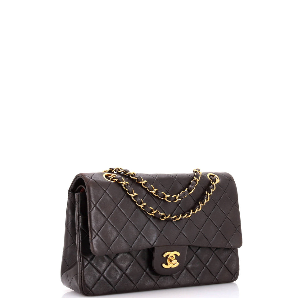 Vintage Classic Double Flap Bag Quilted Lambskin Medium