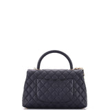 Coco Top Handle Bag Quilted Caviar Small