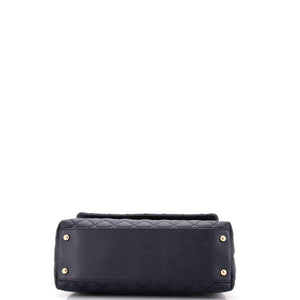 Coco Top Handle Bag Quilted Caviar Small