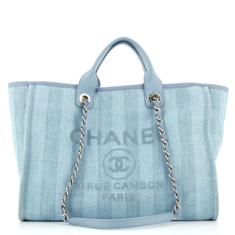 Deauville Tote Striped Mixed Fibers Medium