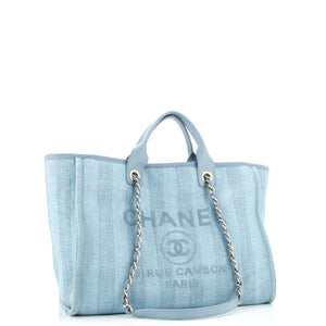 Deauville Tote Striped Mixed Fibers Medium