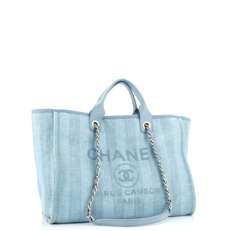 Deauville Tote Striped Mixed Fibers Medium