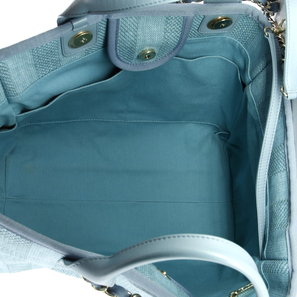 Deauville Tote Striped Mixed Fibers Medium
