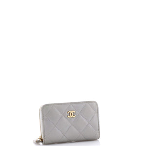CC Zip Coin Purse Quilted Caviar Small