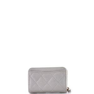 CC Zip Coin Purse Quilted Caviar Small