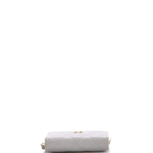 CC Zip Coin Purse Quilted Caviar Small