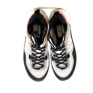Women's CC Low-Top Sneakers Suede and Knit Fabric