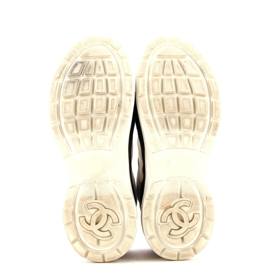 Women's CC Low-Top Sneakers Suede and Knit Fabric