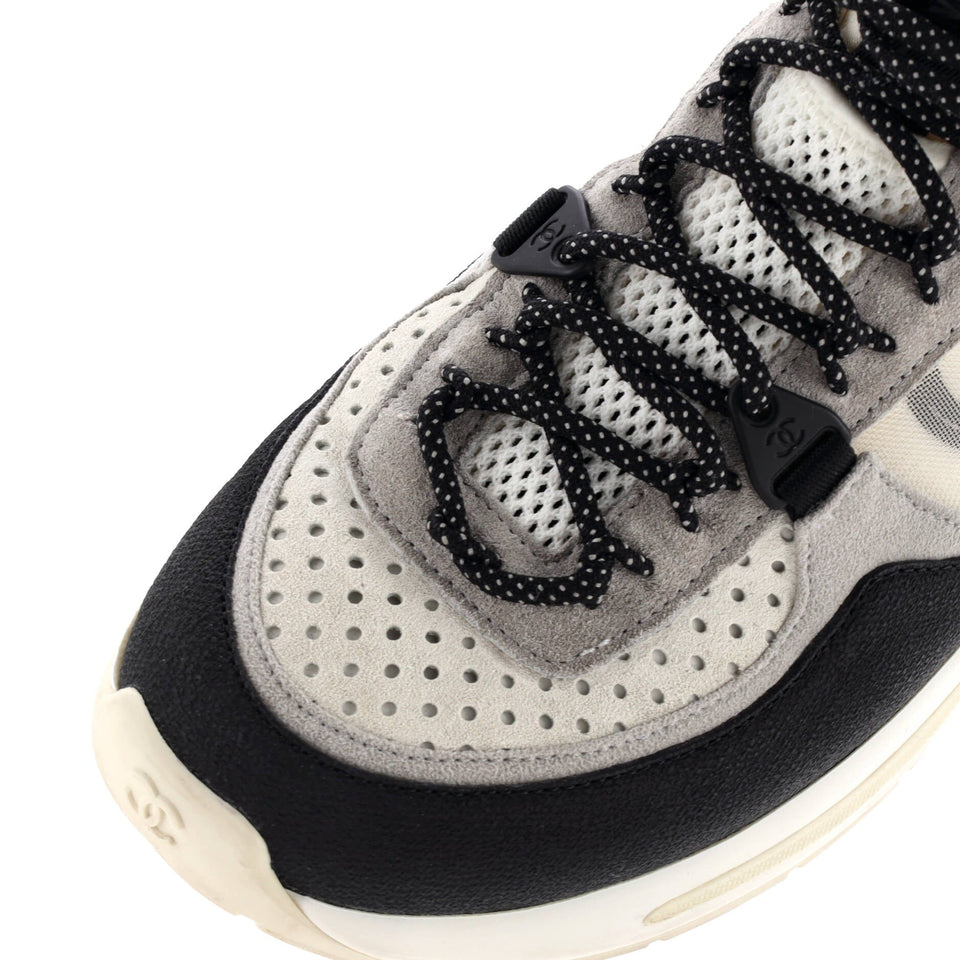 Women's CC Low-Top Sneakers Suede and Knit Fabric