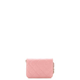 Classic Flap Card Holder on Chain Quilted Caviar Mini