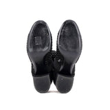 Women's Bow Cap Toe Mary Jane Boots Crystal Embellished Mesh