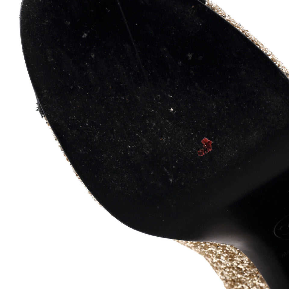 Women's Cap Toe CC Mary Jane Platform Pumps Glitter