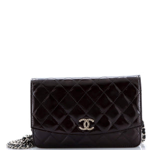 Brilliant Wallet on Chain Quilted Patent