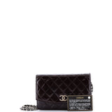 Brilliant Wallet on Chain Quilted Patent