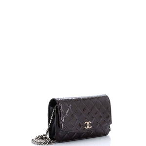 Brilliant Wallet on Chain Quilted Patent