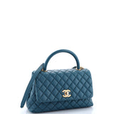Coco Top Handle Bag Quilted Caviar Small