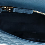 Coco Top Handle Bag Quilted Caviar Small